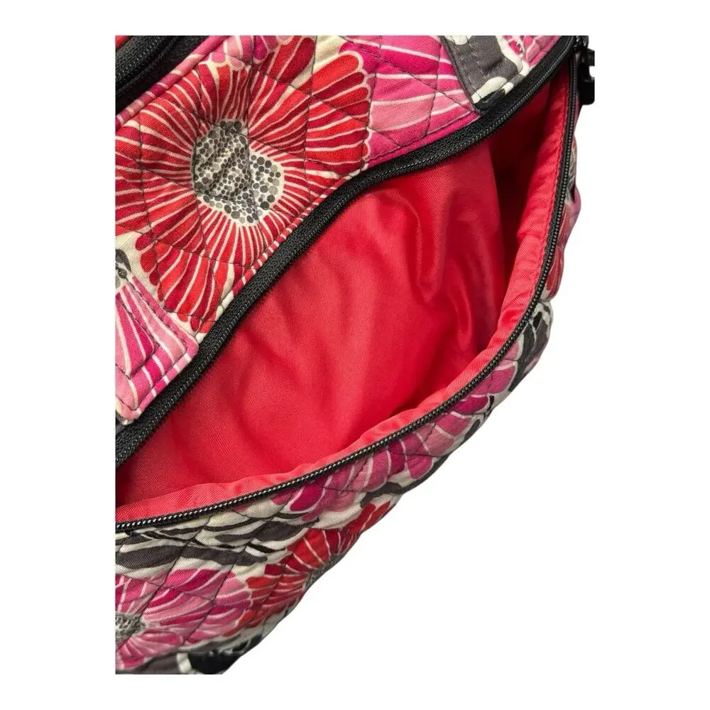 Vera Bradley Cherry Blossoms Red Pink Gray Floral Turn Lock Wristlet & Tote - Picture 12 of 14